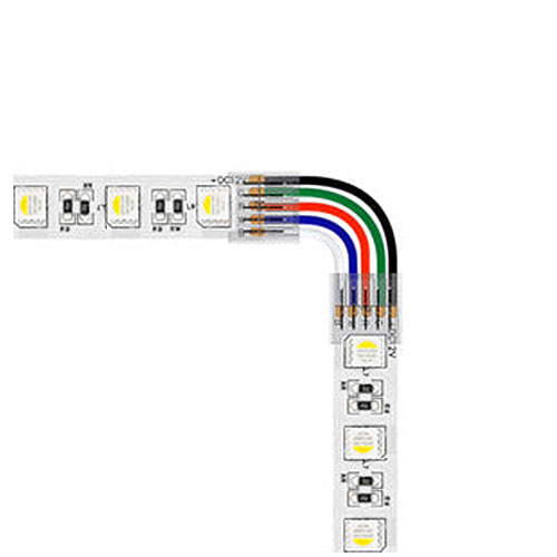 5Pin Corner L-Shape SMD LED RGBW Connector For 12mm Strip Lights